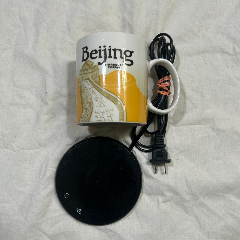 Vintage Starbucks Beijing Global Icon Series Mug 16oz with Mug Warmer